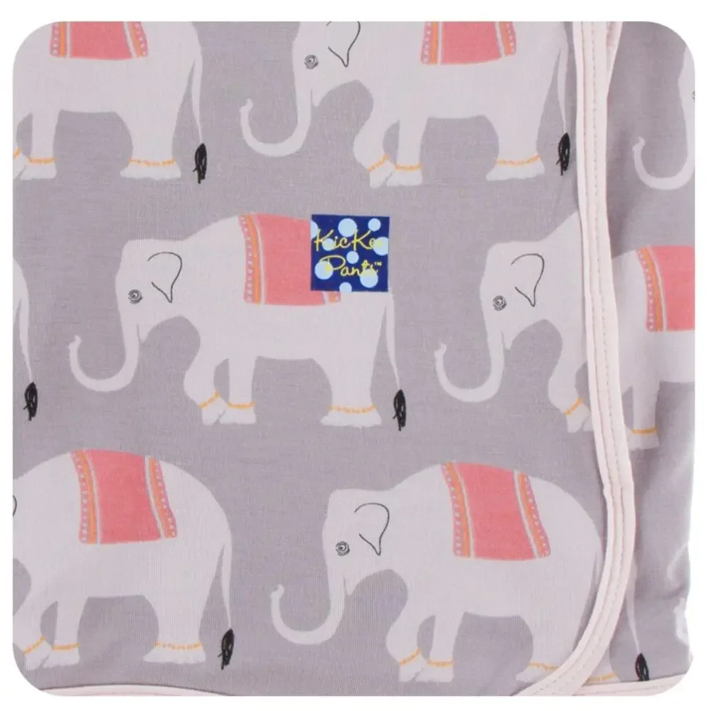 Kickee Pants Swaddle Blanket Feather Indian Elephant